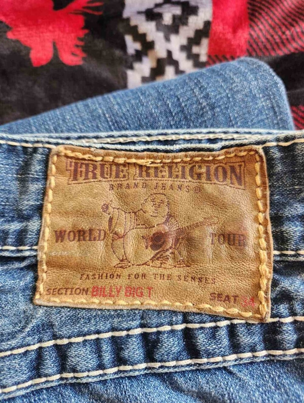 True Religion Billy Big T Distressed Bootcut Jeans 32x33 - Picture 6 of 15
